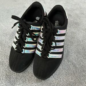 K•Swiss Black holographic sneaker 8 1/2